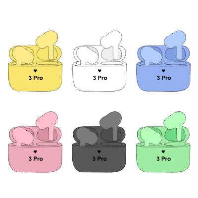 Earphone Macaron Air Pro 3 TWS Wireless Touch Control Earbuds Pro3 Inpods In Ear with Charging Box