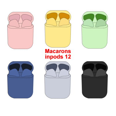 Inpods 12 Macaron In Ear Earphone Headphone Wireless Earbuds i12 TWS with Charging Box